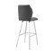 Armen Living Tandy Gray Faux Leather and Brushed Stainless Steel 30" Bar Stool LCTNBABSGR30 - alternate 6